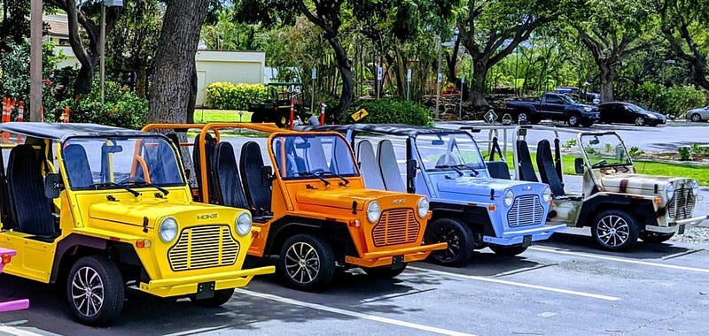 MOKE parked in a tight spot