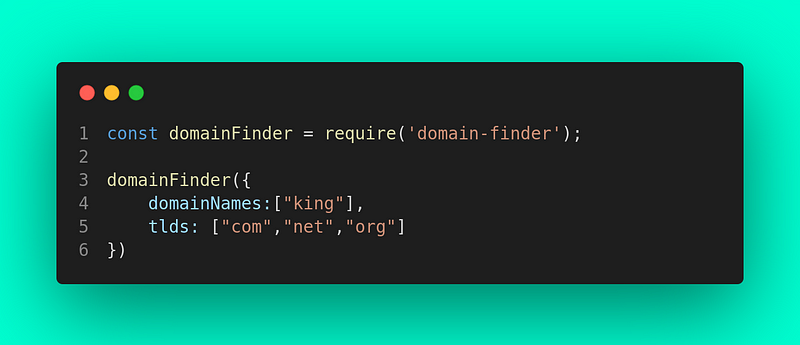 Generating possible domain names with Domain Finder