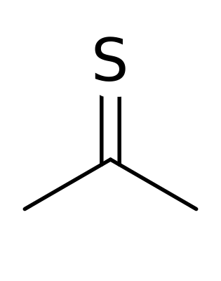 Chemical structure of thioacetone