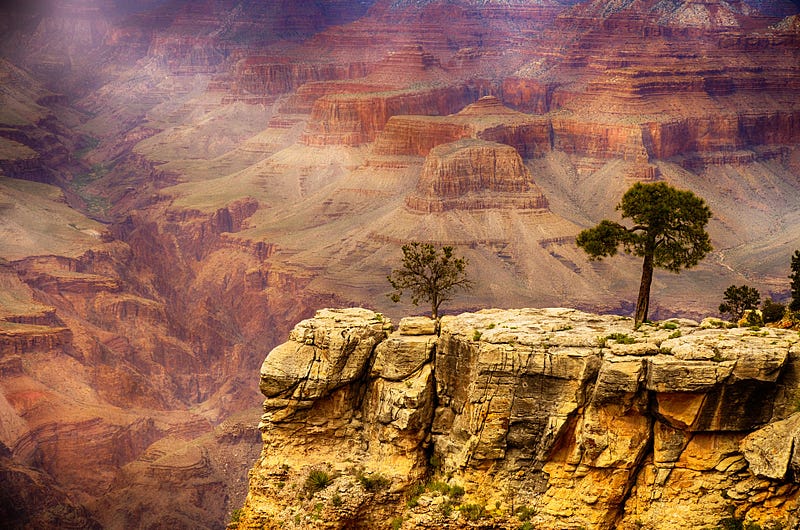 Geological layers of the Grand Canyon showcasing the Great Unconformity