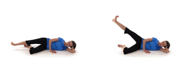 Hip abduction exercise demonstration