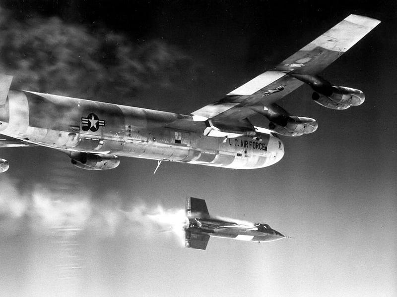 X-15 model during flight