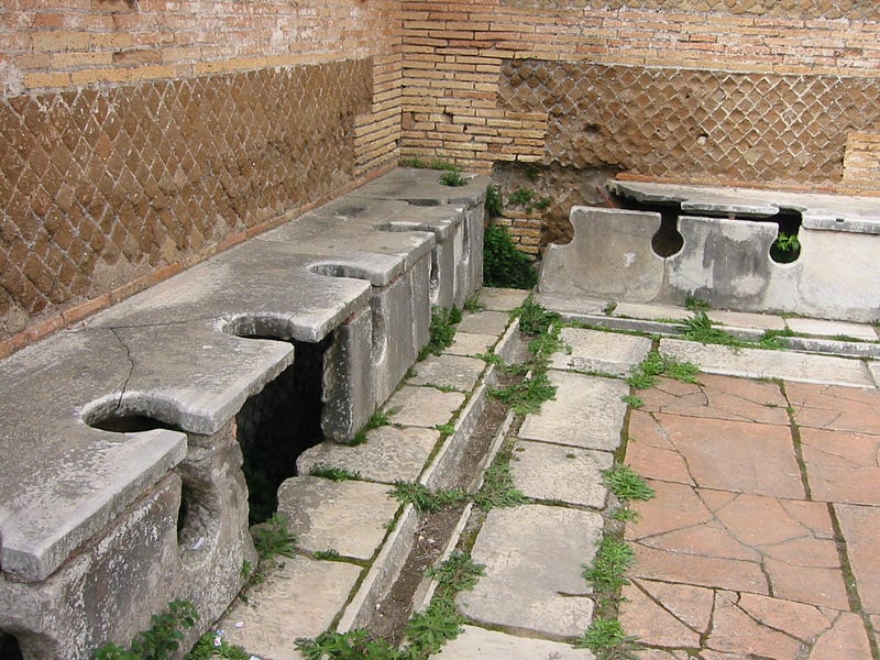 Public latrine in ancient Rome