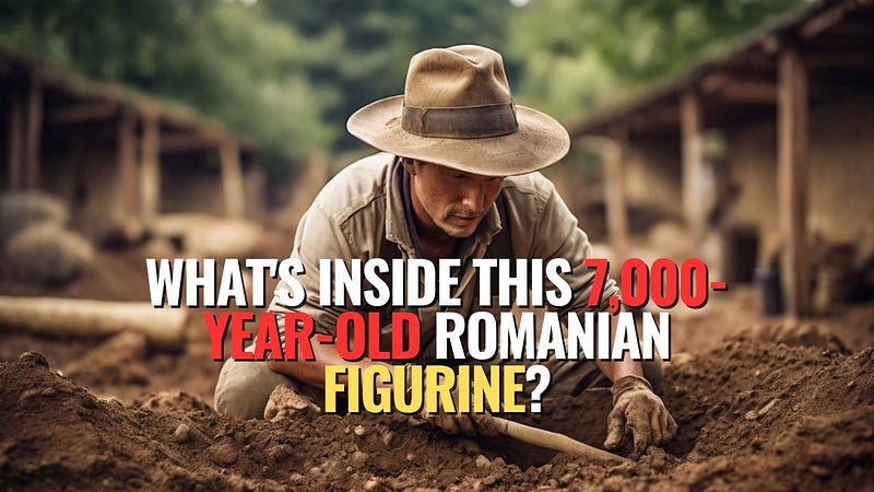 Ancient Romanian figurine from archaeological site