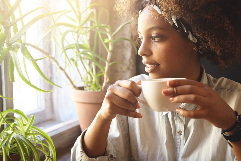 Morning coffee ritual