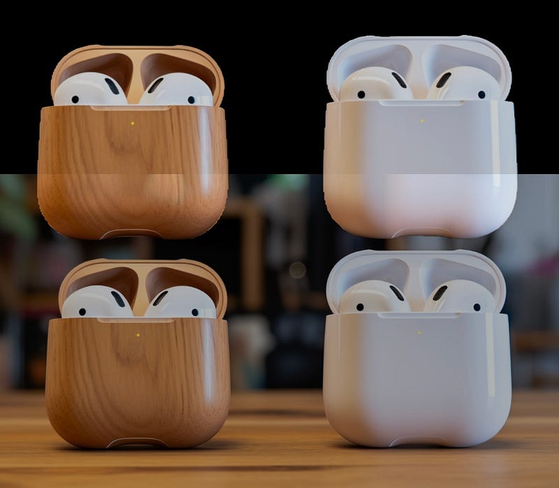 Selecting an individual AirPods case