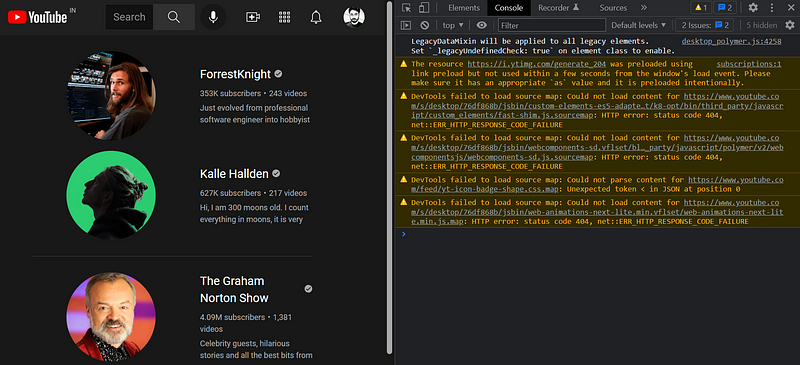 Pasting script into console