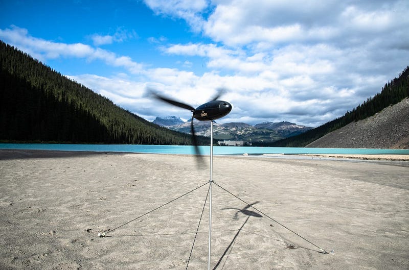 Shine Wind Turbine Fully Extended