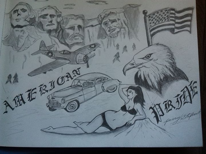 An illustration reflecting on American patriotism