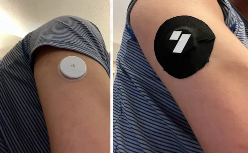 Continuous glucose monitor applied to the arm