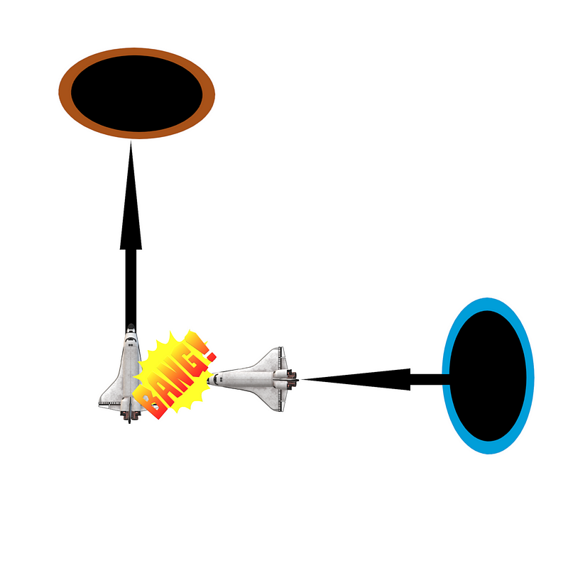 Visualization of the grandfather paradox involving time travel.