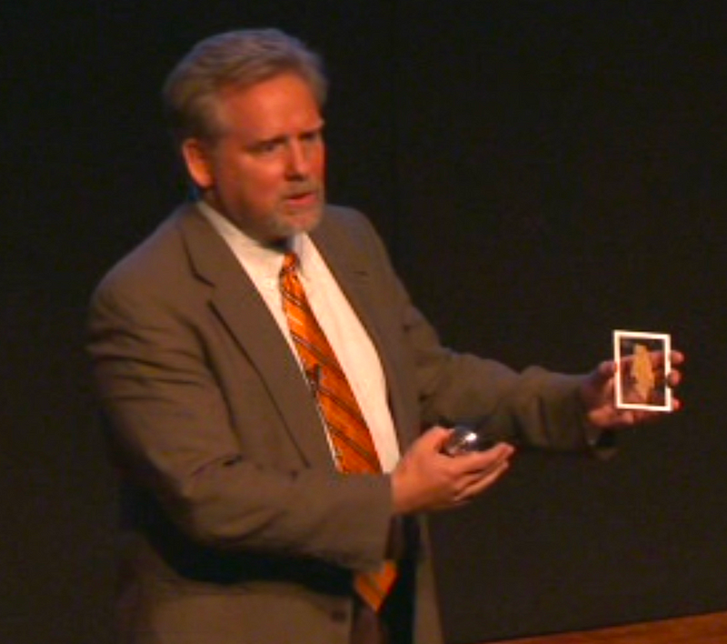 Jerry Pattengale presenting the fragment