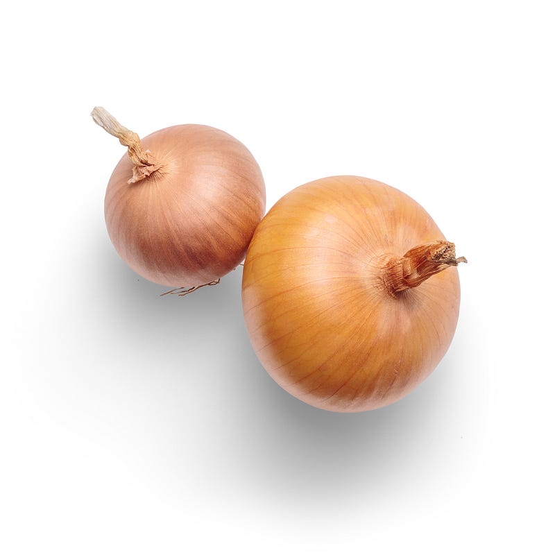 Close-up of onions ready for cooking