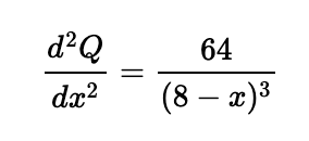 Second derivative calculations.