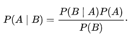 Bayes' Theorem formula