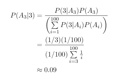 Probability calculation