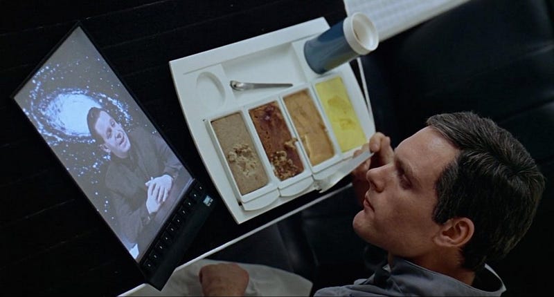 Depiction of futuristic technology in "2001: A Space Odyssey"