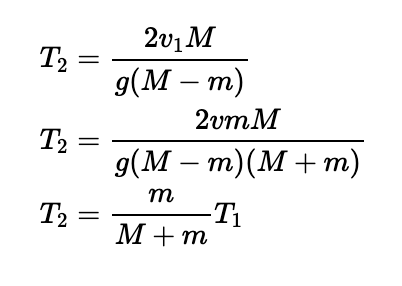 Time calculation for the second and third collisions