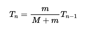 Geometric sequence representation of collision times