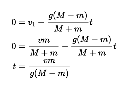 Time calculation for the piledriver's deceleration