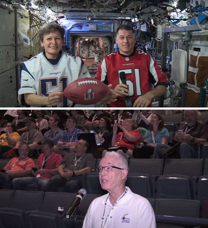 Astronauts speaking during NASA Social