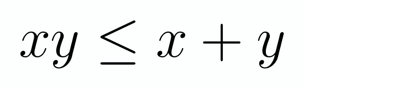 Algebraic inequality involving x and y