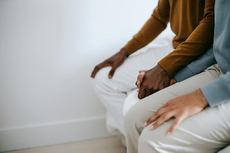 Couple reconciling and demonstrating flexibility