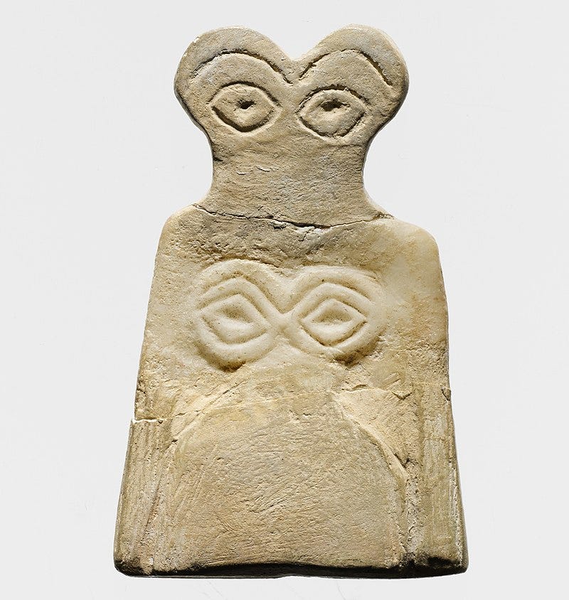 The eye idol believed to be Belet Nagar found at Tell Brak.