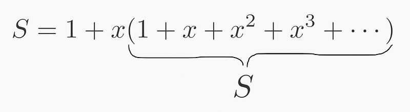 Factorization of the geometric series.