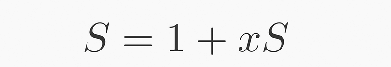 Recursive behavior of geometric series.