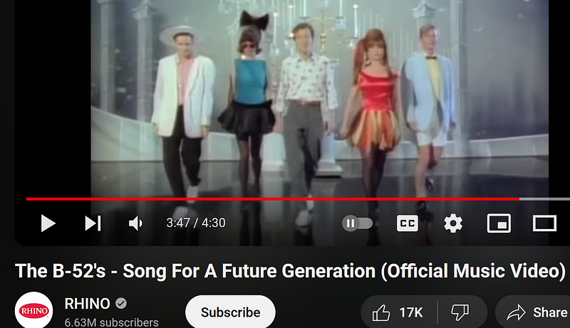 The B-52’s — Song For A Future Generation (Official Music Video)